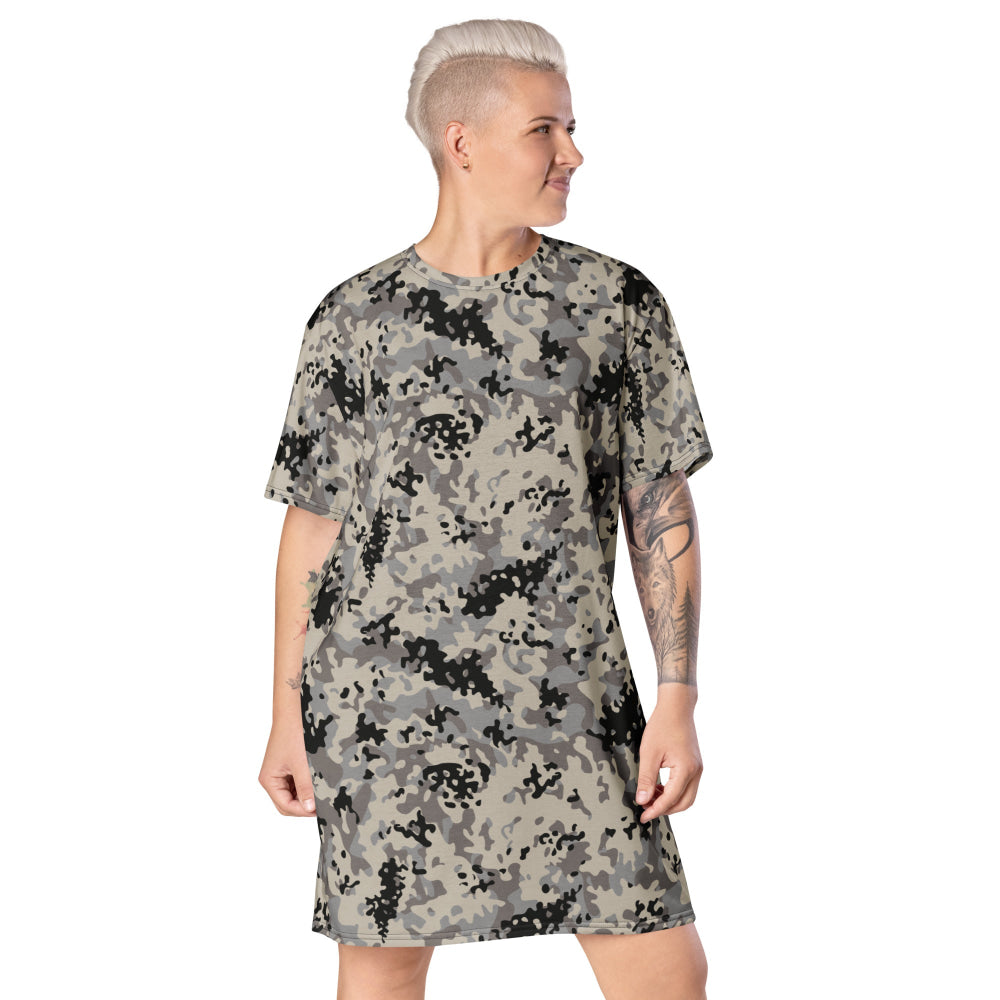 Polish Flecktarn Urban Anti-Terrorist WZ AT 1 Plamaik CAMO T-shirt dress - 2XS - Womens T-Shirt Dress