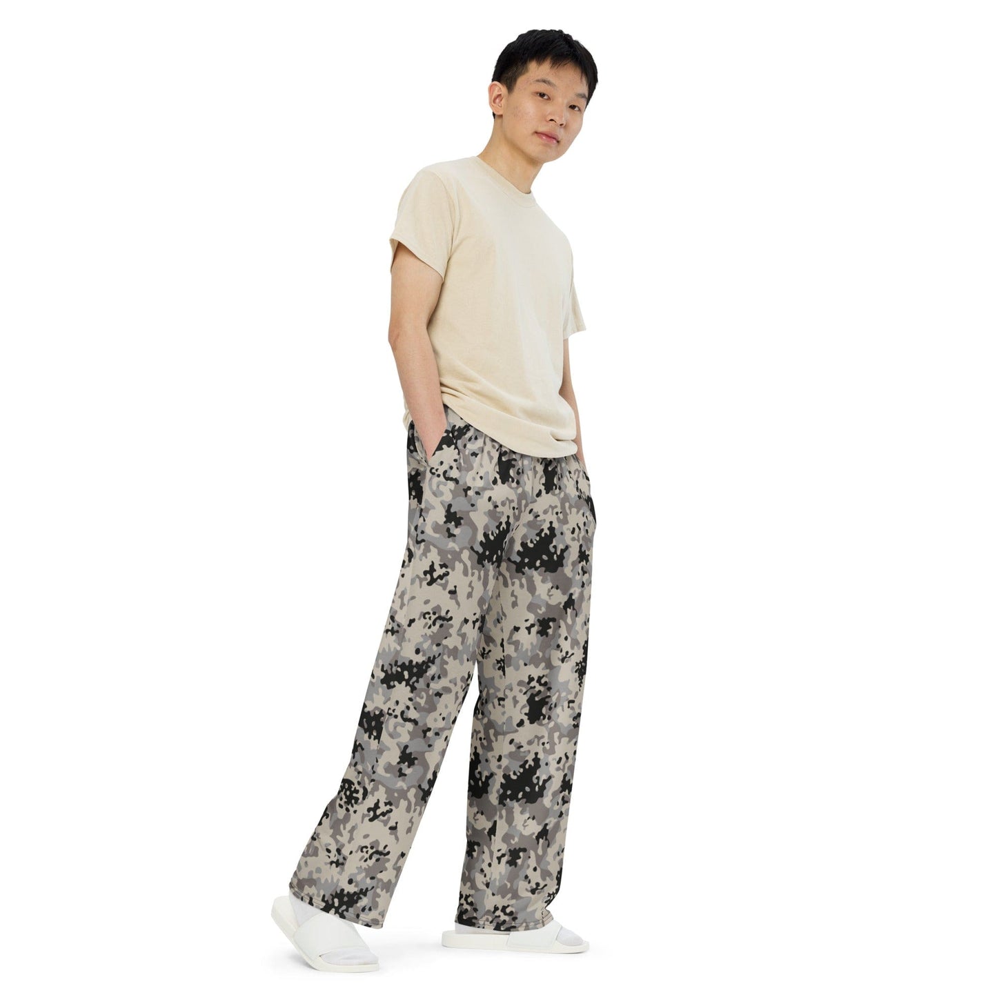 Polish Flecktarn Urban Anti-Terrorist WZ AT 1 Plamaik CAMO unisex wide-leg pants - Unisex Wide-Leg Pants