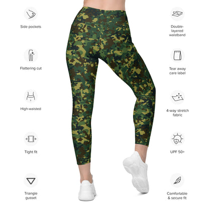 Polish Internal Security Agency Gepard CAMO Leggings with pockets - Womens With Pockets