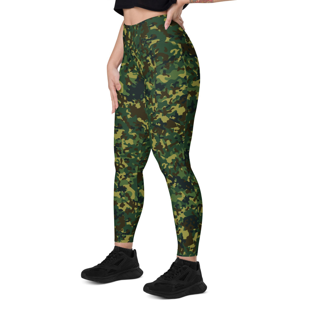 Polish Internal Security Agency Gepard CAMO Leggings with pockets - Womens With Pockets