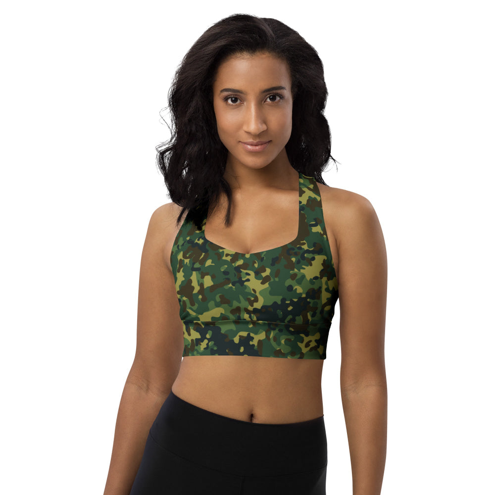 Polish Internal Security Agency Gepard CAMO Longline sports bra - Womens Sports Bra