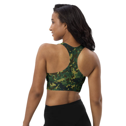 Polish Internal Security Agency Gepard CAMO Longline sports bra - Womens Sports Bra