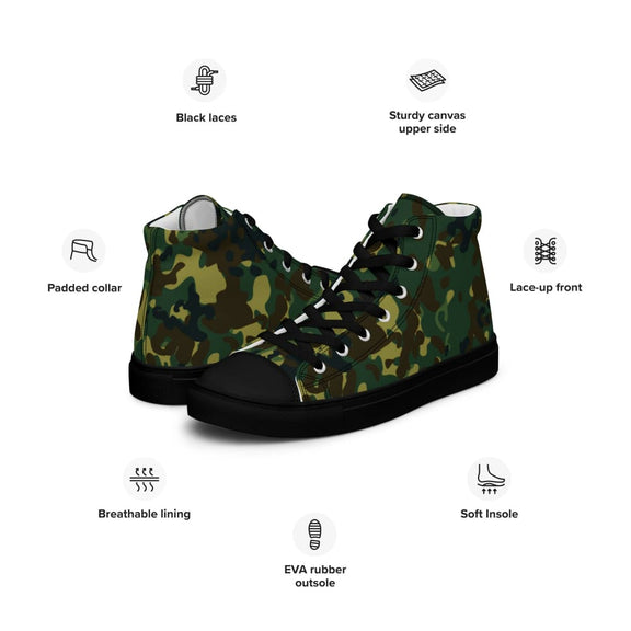 Polish Internal Security Agency Gepard CAMO Men’s high top canvas shoes - Mens high top canvas shoes