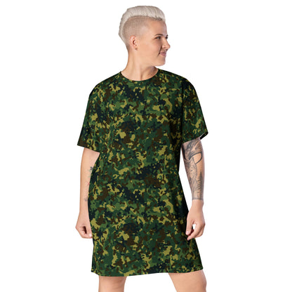 Polish Internal Security Agency Gepard CAMO T-shirt dress - 2XS - Womens T-Shirt Dress