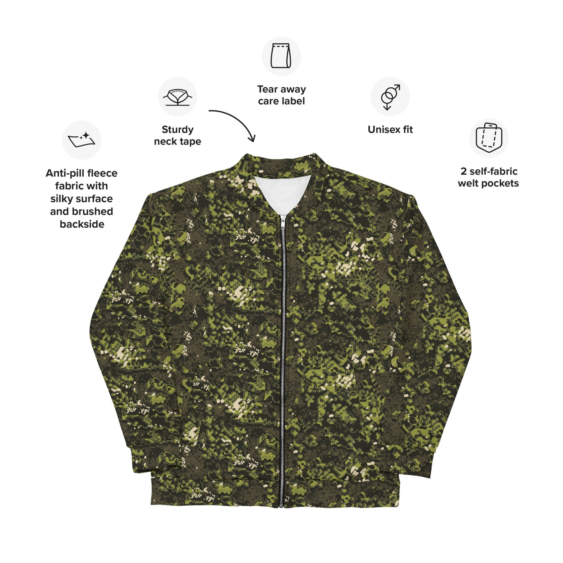 Polish Modular Adaptive Penetrative Ambush (MAPA) CAMO Unisex Bomber Jacket - Jackets