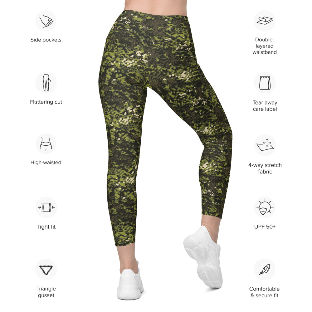 Polish Multi-Environmental Adaptive Pattern (MAPA) CAMO Leggings with pockets - Womens With Pockets