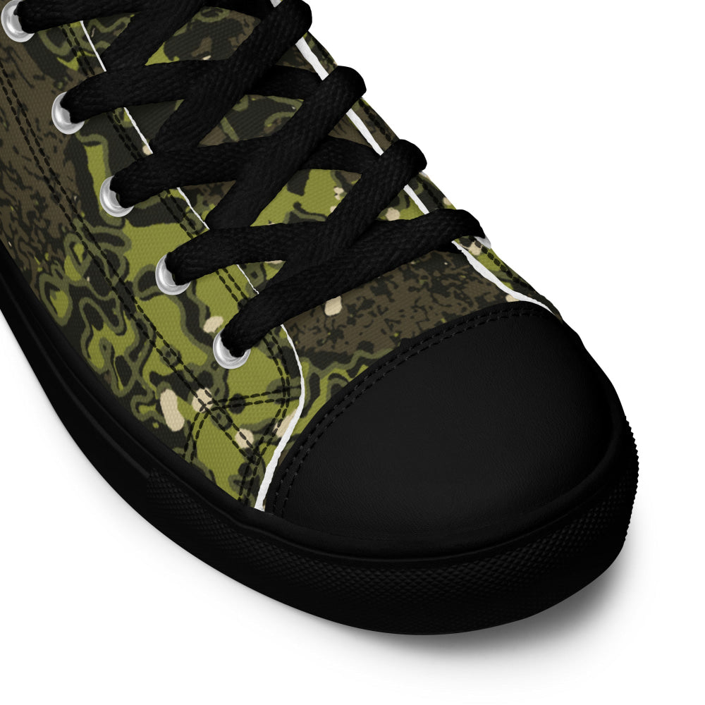 Polish Multi-Environmental Adaptive Pattern (MAPA) CAMO Men’s high top canvas shoes - Mens High Top Canvas Shoes