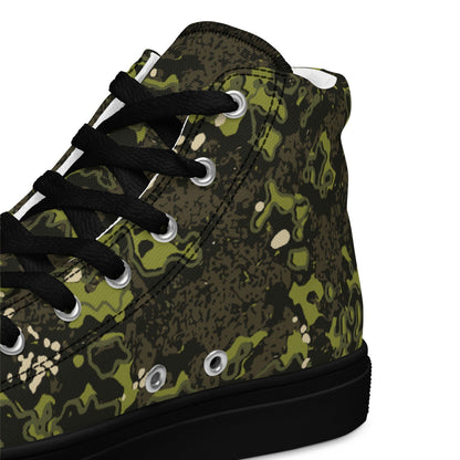 Polish Multi-Environmental Adaptive Pattern (MAPA) CAMO Men’s high top canvas shoes - Mens High Top Canvas Shoes