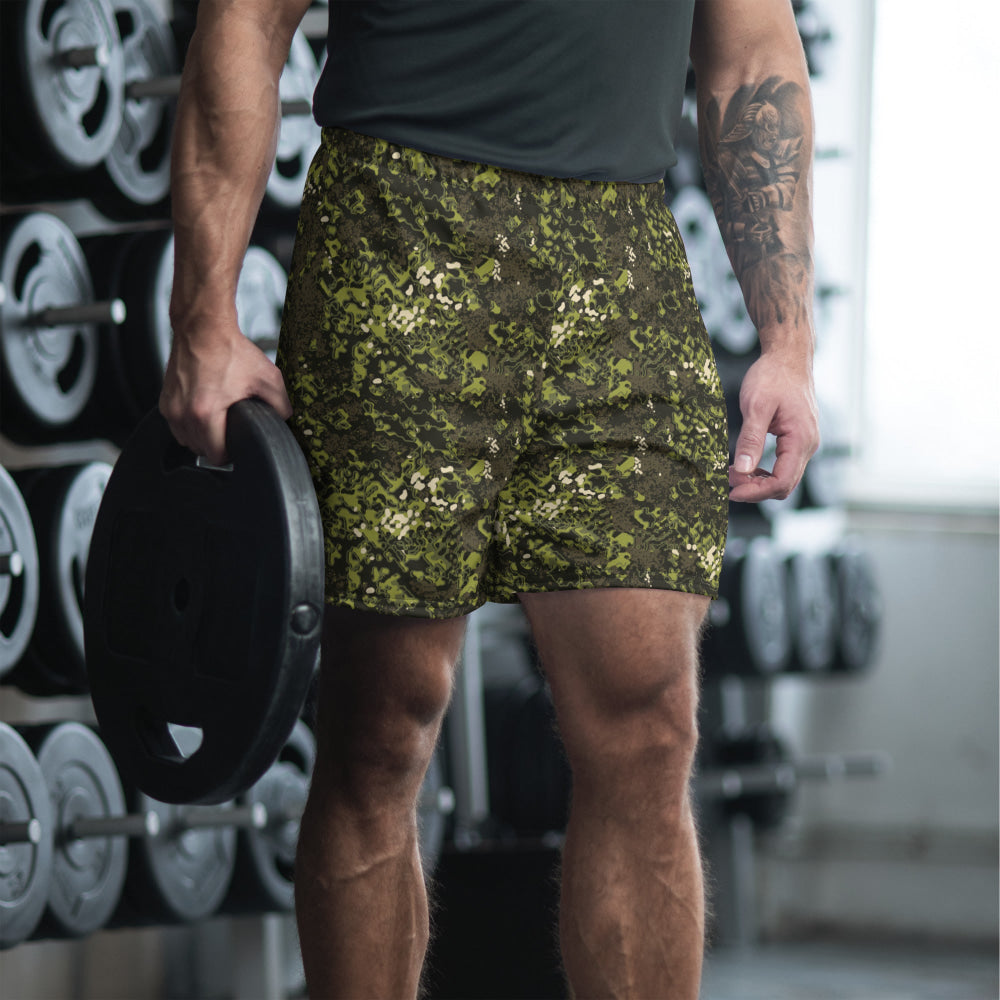 Polish Multi-Environmental Adaptive Pattern (MAPA) CAMO Unisex Athletic Long Shorts - 2XS