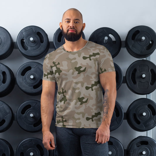 Polish Pantera Desert CAMO Mens Athletic T-shirt - XS - T-Shirts