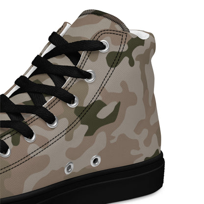 Polish Pantera Desert CAMO Mens high top canvas shoes - High Top Canvas Shoes