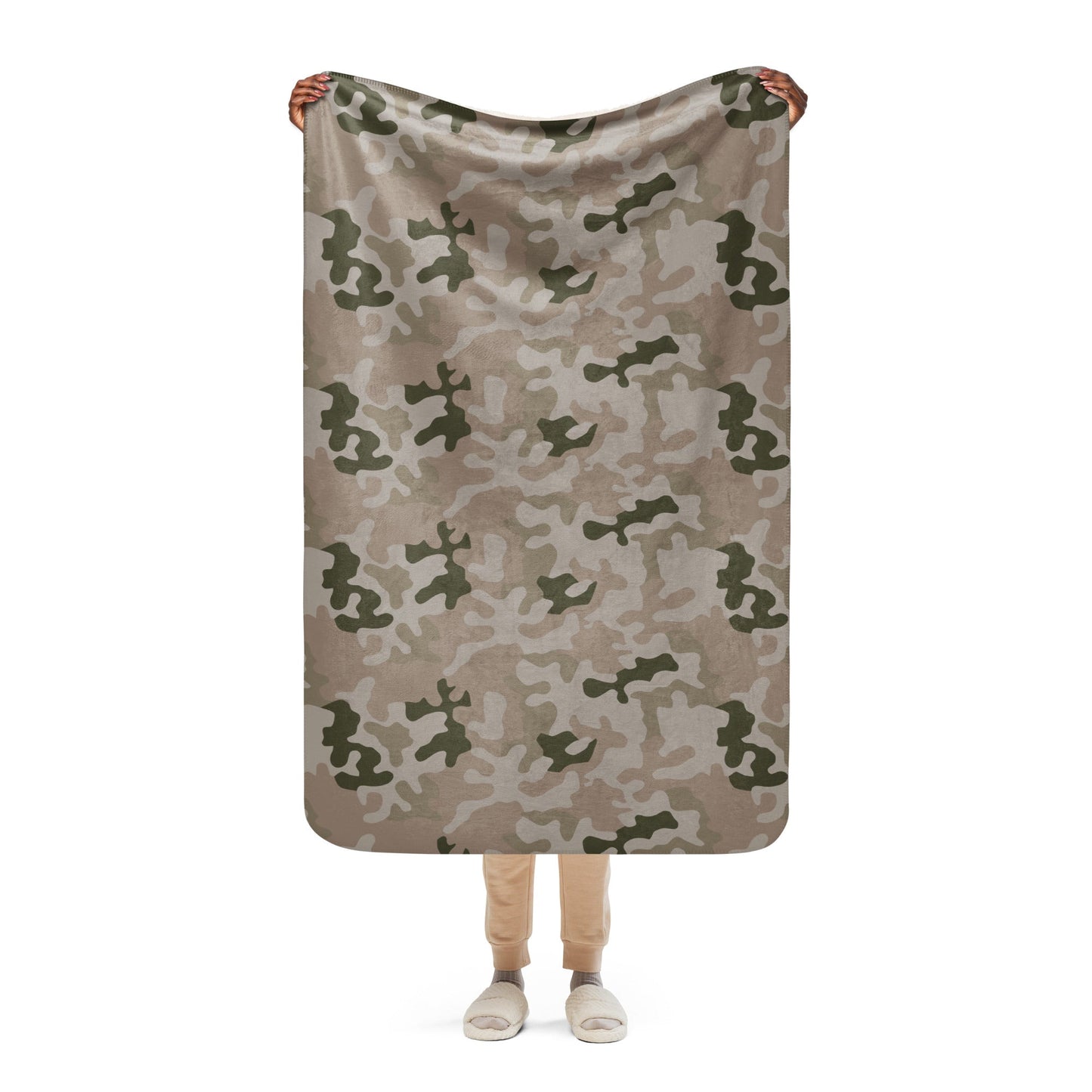 Polish Pantera Desert CAMO Sherpa blanket - 37″×57″ - Blankets