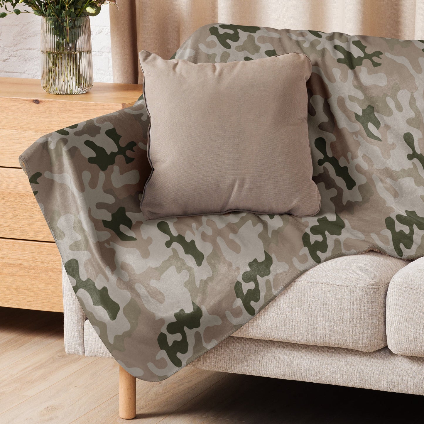 Polish Pantera Desert CAMO Sherpa blanket - Blankets