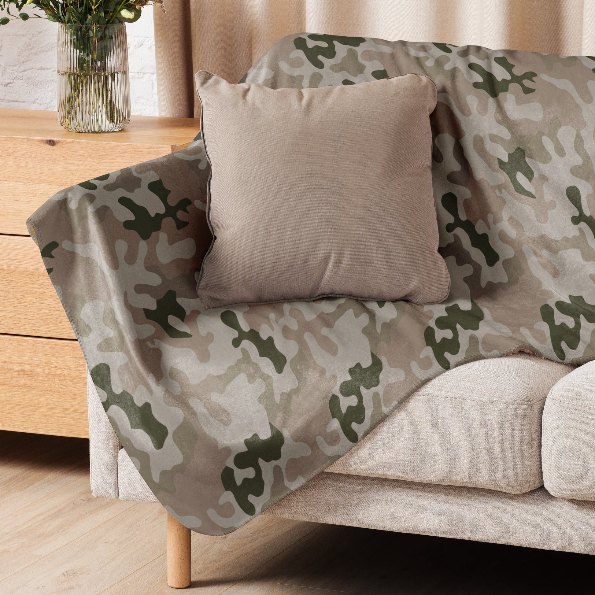 Polish Pantera Desert CAMO Sherpa blanket - Blankets