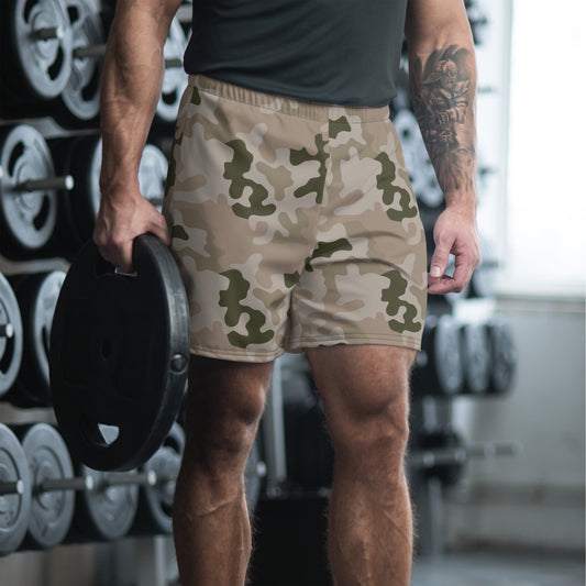 Polish Pantera Desert CAMO Unisex Athletic Long Shorts - 2XS