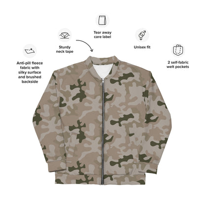 Polish Pantera Desert CAMO Unisex Bomber Jacket - Jackets