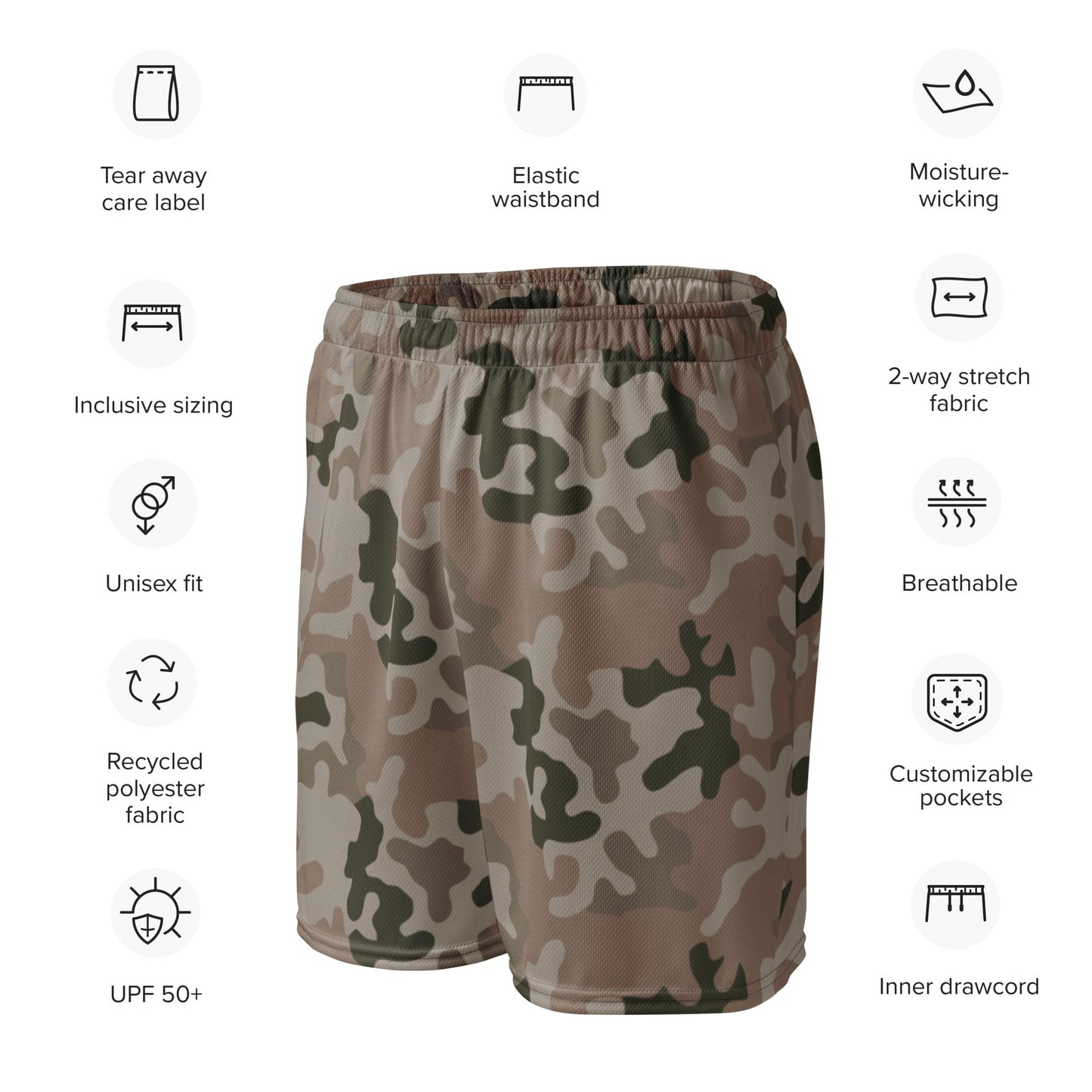 Polish Pantera Desert CAMO Unisex mesh shorts - Mesh Shorts