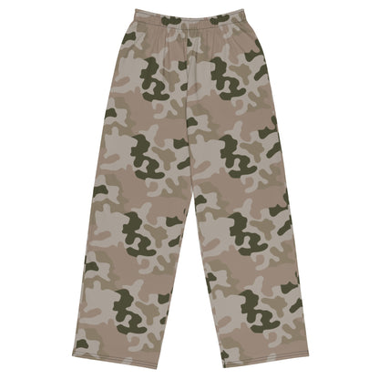Polish Pantera Desert CAMO unisex wide-leg pants - 2XS - Wide-leg Pants