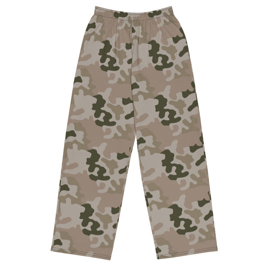 Polish Pantera Desert CAMO unisex wide-leg pants - 2XS - Wide-leg Pants