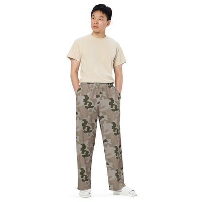 Polish Pantera Desert CAMO unisex wide-leg pants - Wide-leg Pants