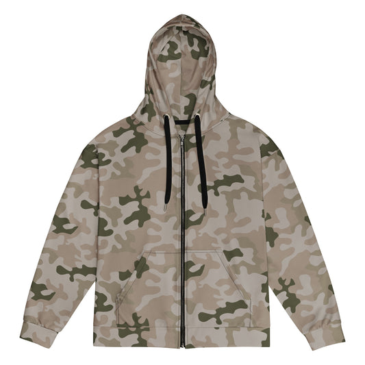 Polish Pantera Desert CAMO Unisex zip hoodie - 2XS - Zip Hoodies
