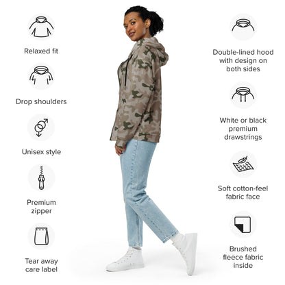 Polish Pantera Desert CAMO Unisex zip hoodie - Zip Hoodies