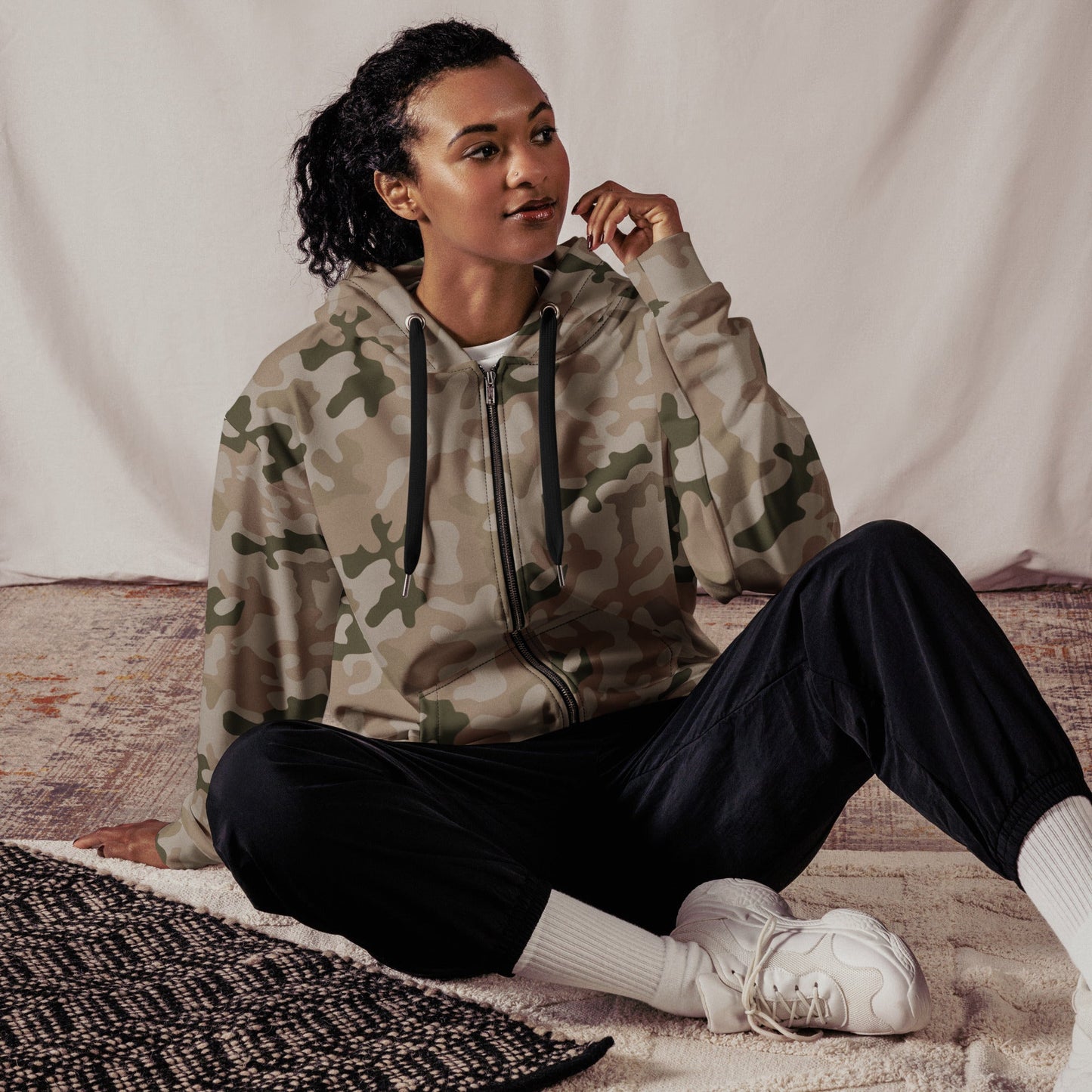 Polish Pantera Desert CAMO Unisex zip hoodie - Zip Hoodies