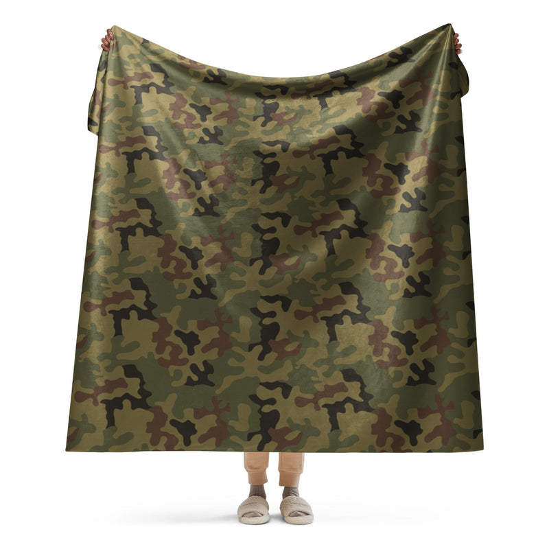 Pantera WZ93 Polish Woodland CAMO Sherpa Blanket - 60″×80″