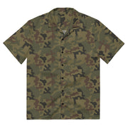 Pantera WZ93 Polish Woodland CAMO Unisex Short-Sleeve Button Shirt - 2XS - Button-Up
