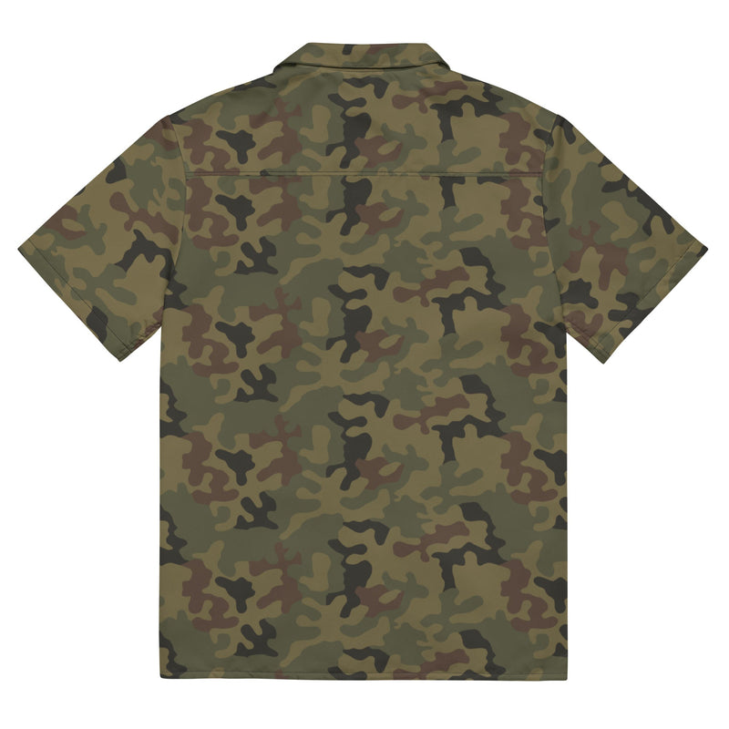 Pantera WZ93 Polish Woodland CAMO Unisex Short-Sleeve Button Shirt - Button-Up