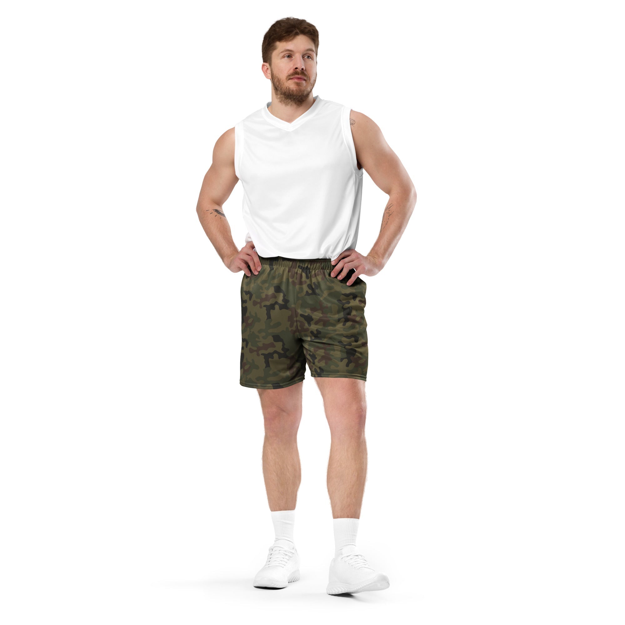 CAMO HQ - Pantera WZ93 Polish Woodland CAMO Unisex Mesh Shorts