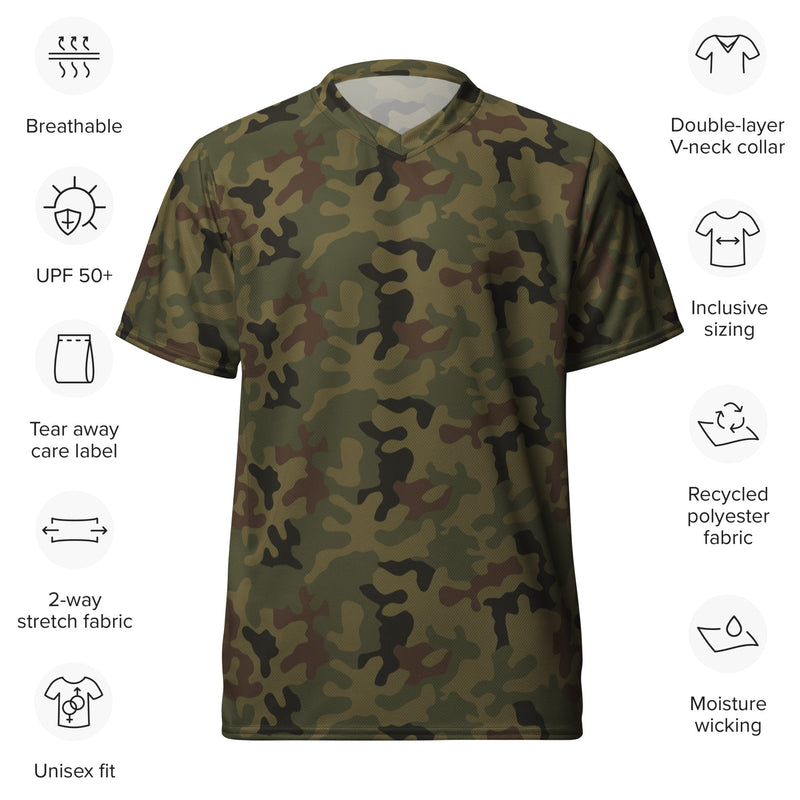 Pantera WZ93 Polish Woodland CAMO Unisex Sports Jersey