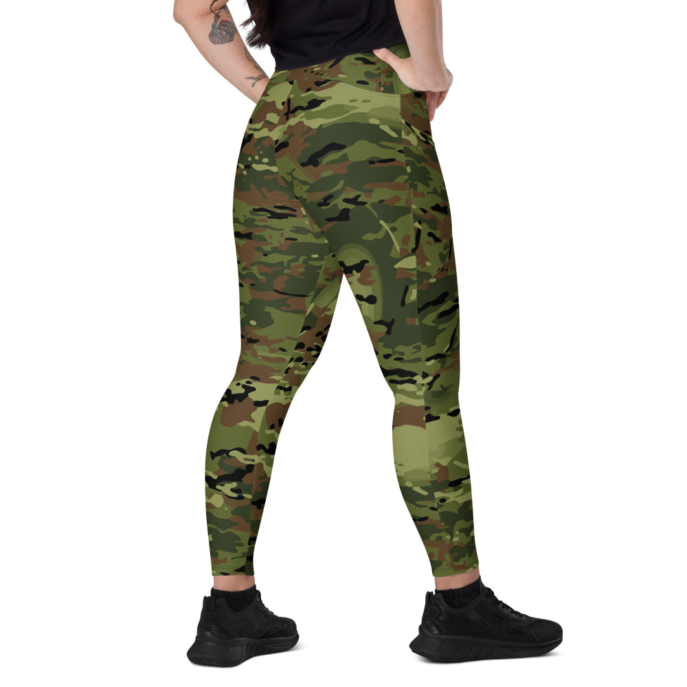 Polish SG-14 Border Guard CAMO Leggings with pockets - 2XS - Womens With Pockets