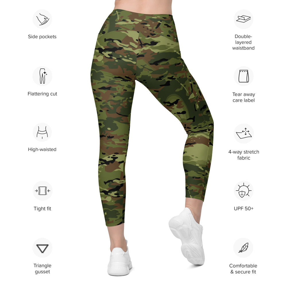 Polish SG-14 Border Guard CAMO Leggings with pockets - Womens With Pockets