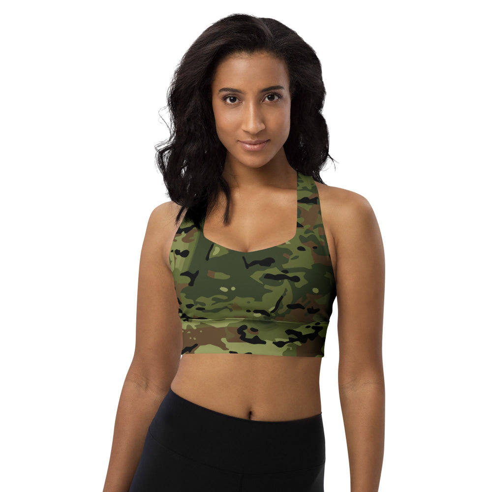 Polish SG-14 Border Guard CAMO Longline sports bra - Womens Sports Bra