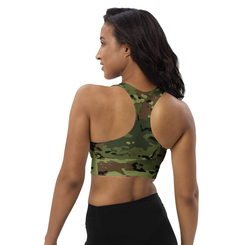 Polish SG-14 Border Guard CAMO Longline sports bra - Womens Sports Bra