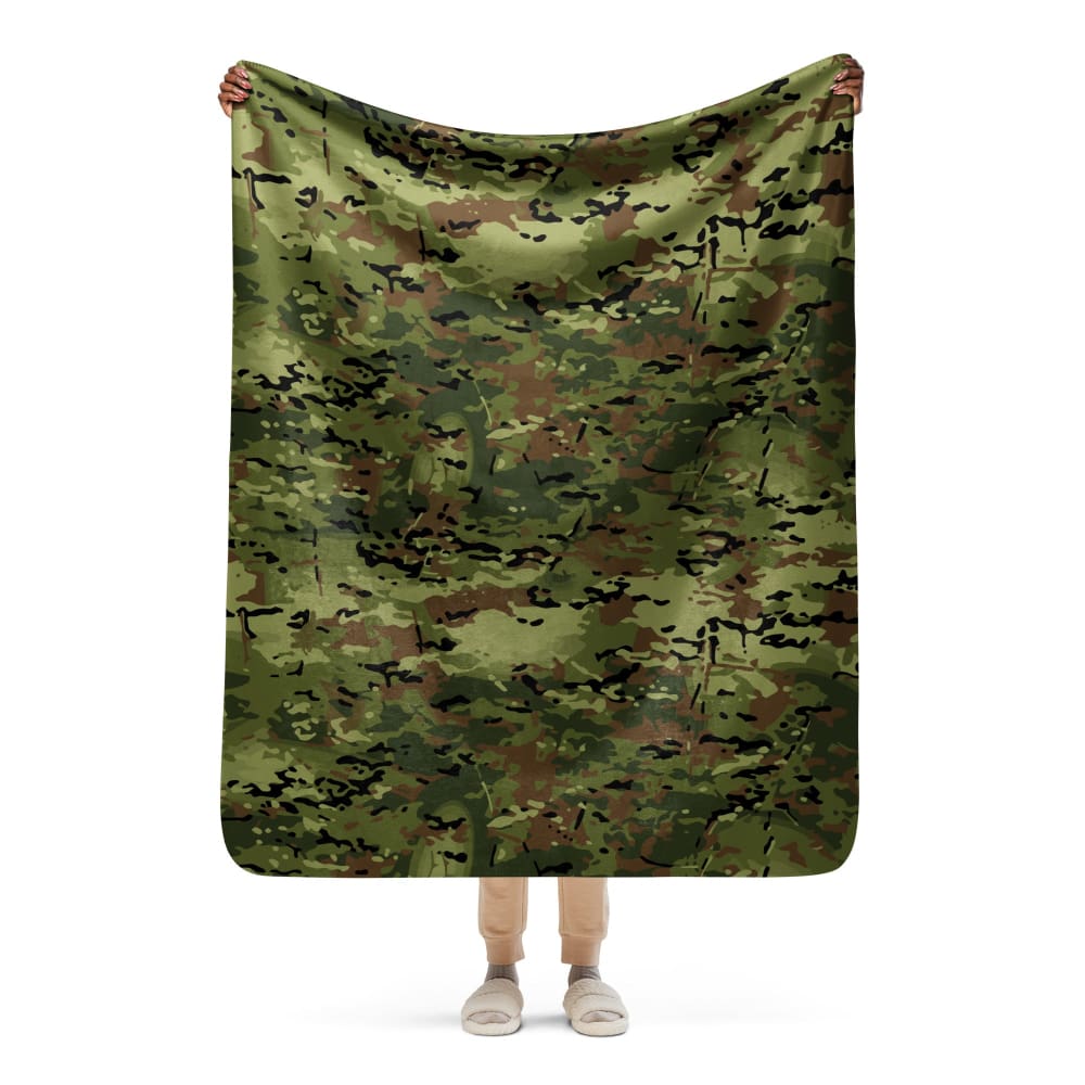 Polish SG-14 Border Guard CAMO Sherpa blanket - 50″×60″ - Sherpa Blanket