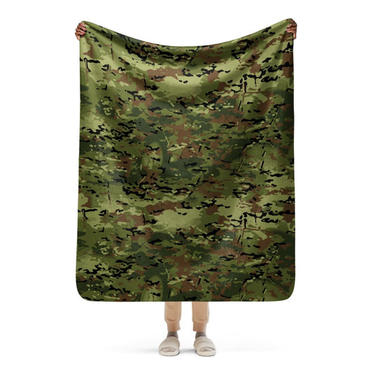 Polish SG-14 Border Guard CAMO Sherpa blanket - 50″×60″ - Sherpa Blanket