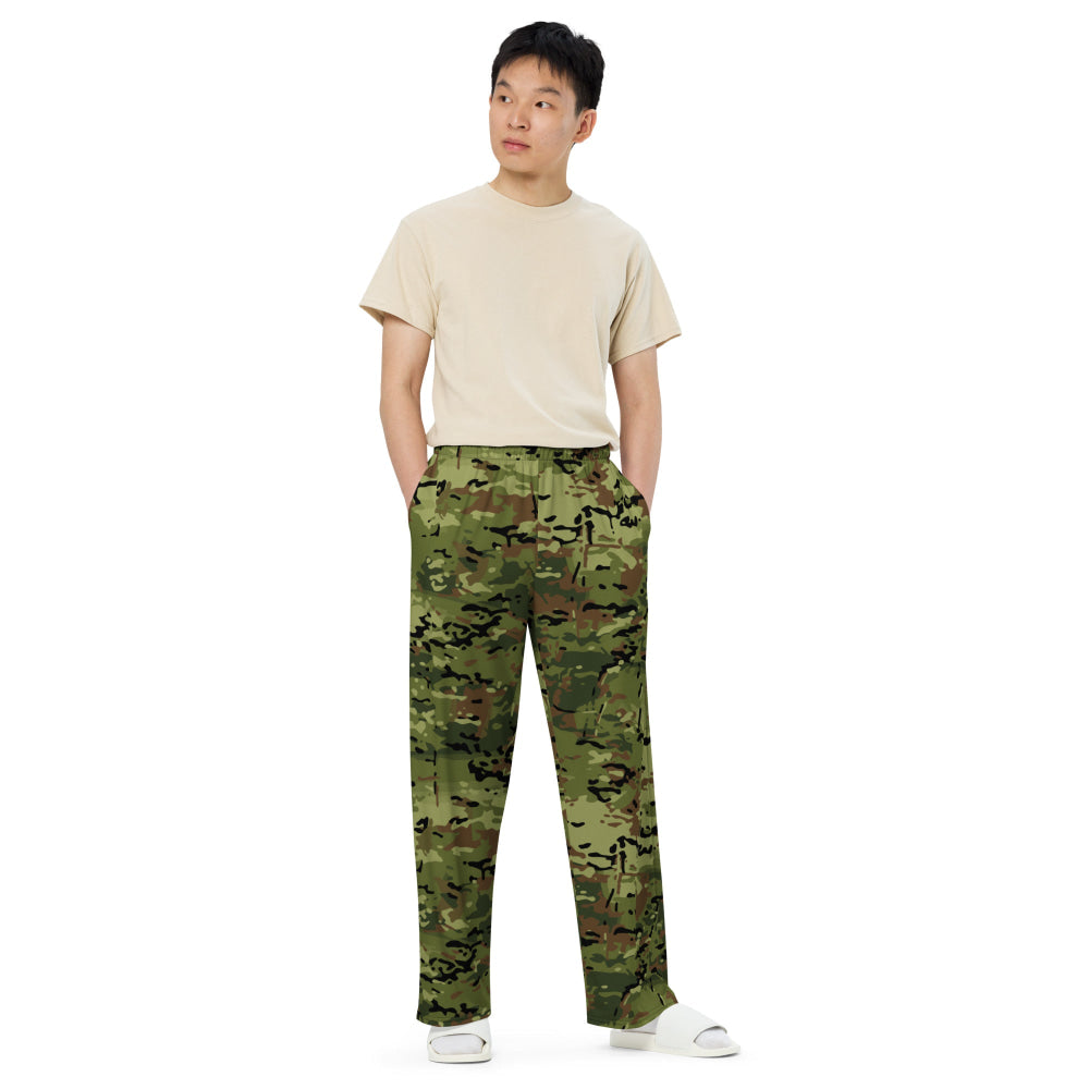 Polish SG-14 Border Guard CAMO unisex wide-leg pants - Unisex Wide-Leg Pants