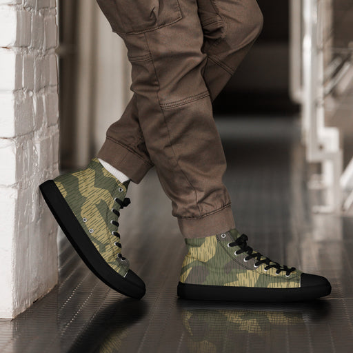 Splittermuster WZ56 Polish CAMO Mens High-Top Canvas Shoes - Black / 5
