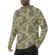 Splittermuster WZ56 Polish CAMO Mens Sunscreen Sports Hoodie With Thumb Holes