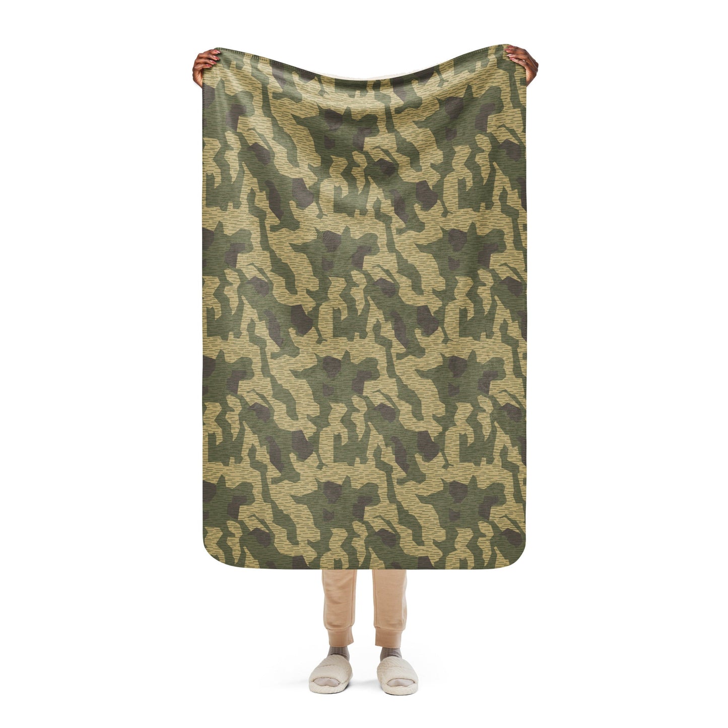 Polish Splittermuster WZ56 CAMO Sherpa blanket - 37″×57″ - Blanket