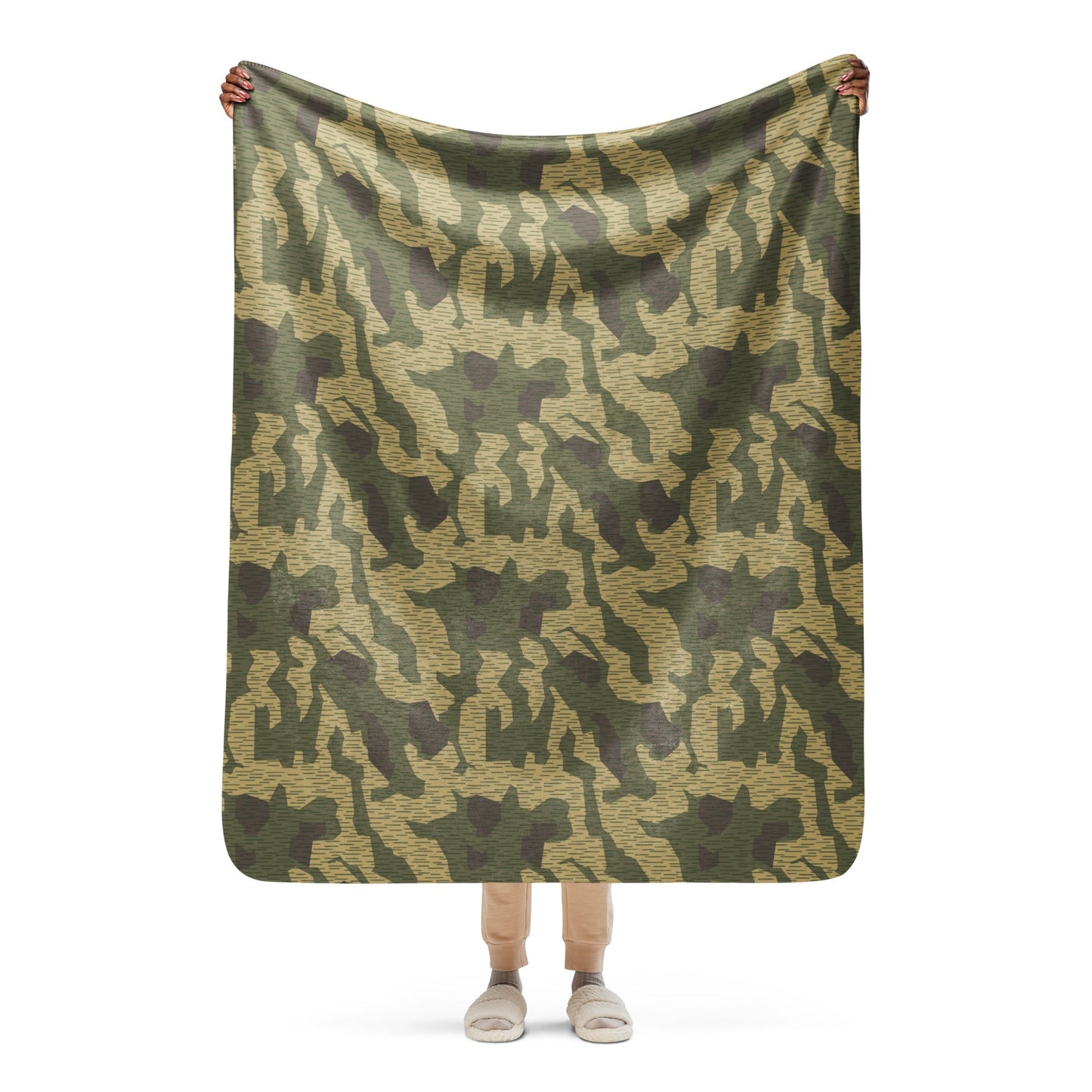 Polish Splittermuster WZ56 CAMO Sherpa blanket - 50″×60″ - Blanket