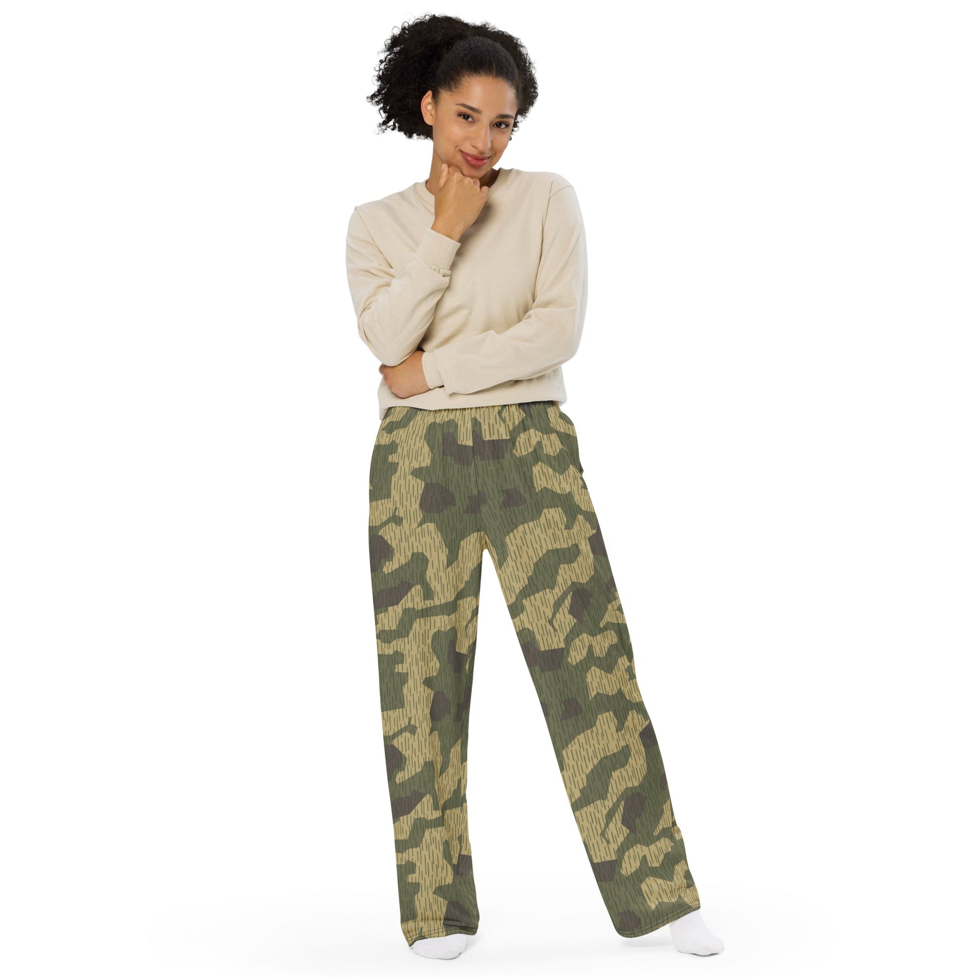 Polish Splittermuster WZ56 CAMO unisex wide-leg pants - Wide-leg Pants