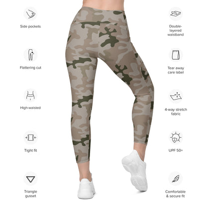 Polish WZ2000 Desert Pantera CAMO Leggings with pockets - Womens With Pockets