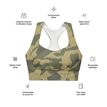 Polish WZ56 Splinter CAMO Longline sports bra - Womens Sports Bra