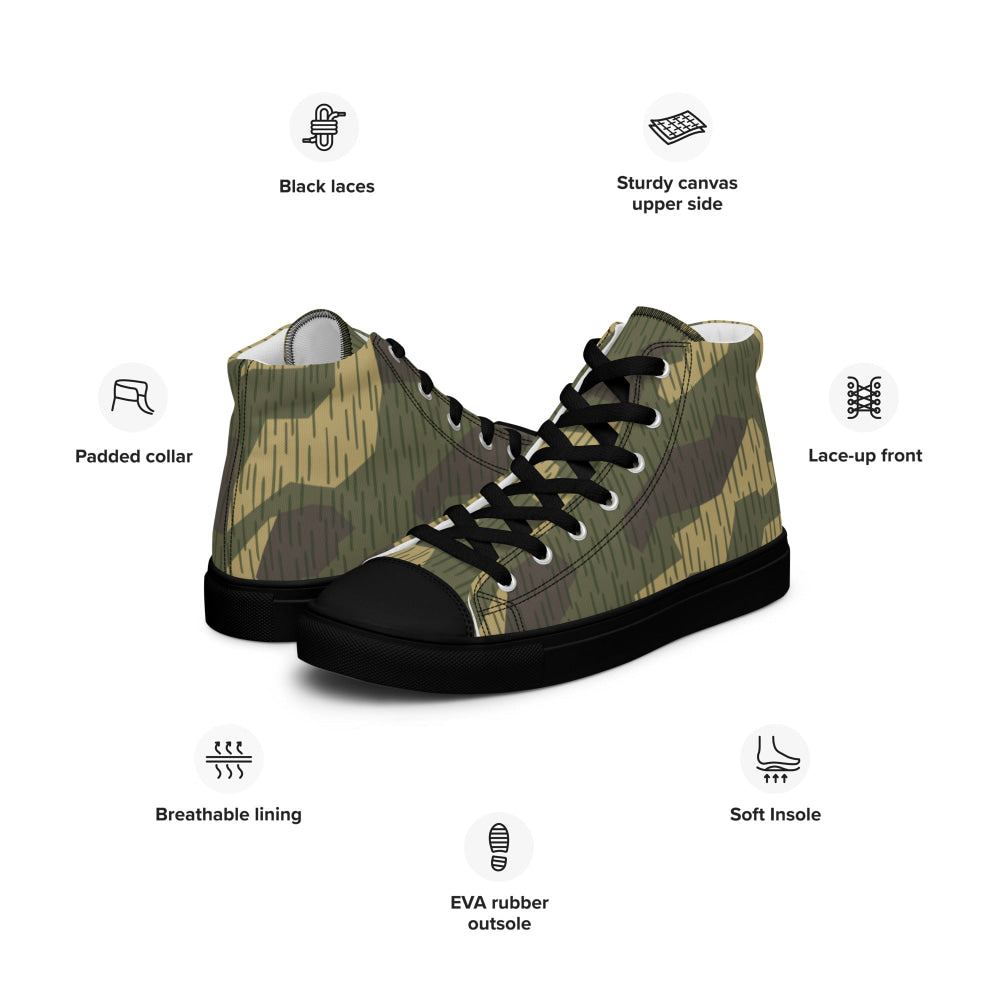 Polish WZ56 Splinter CAMO Men’s high top canvas shoes - Mens High Top Canvas Shoes