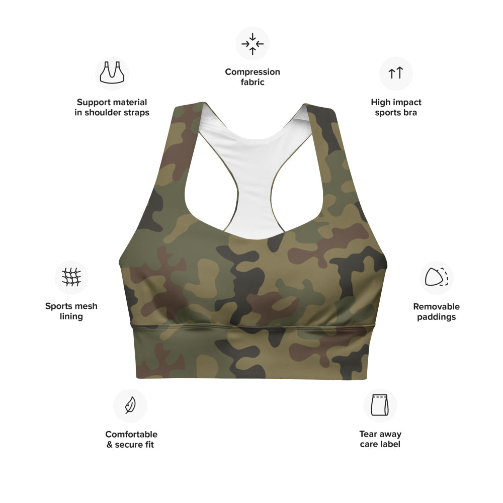 Polish WZ93 Pantera CAMO Longline sports bra - Womens Sports Bra