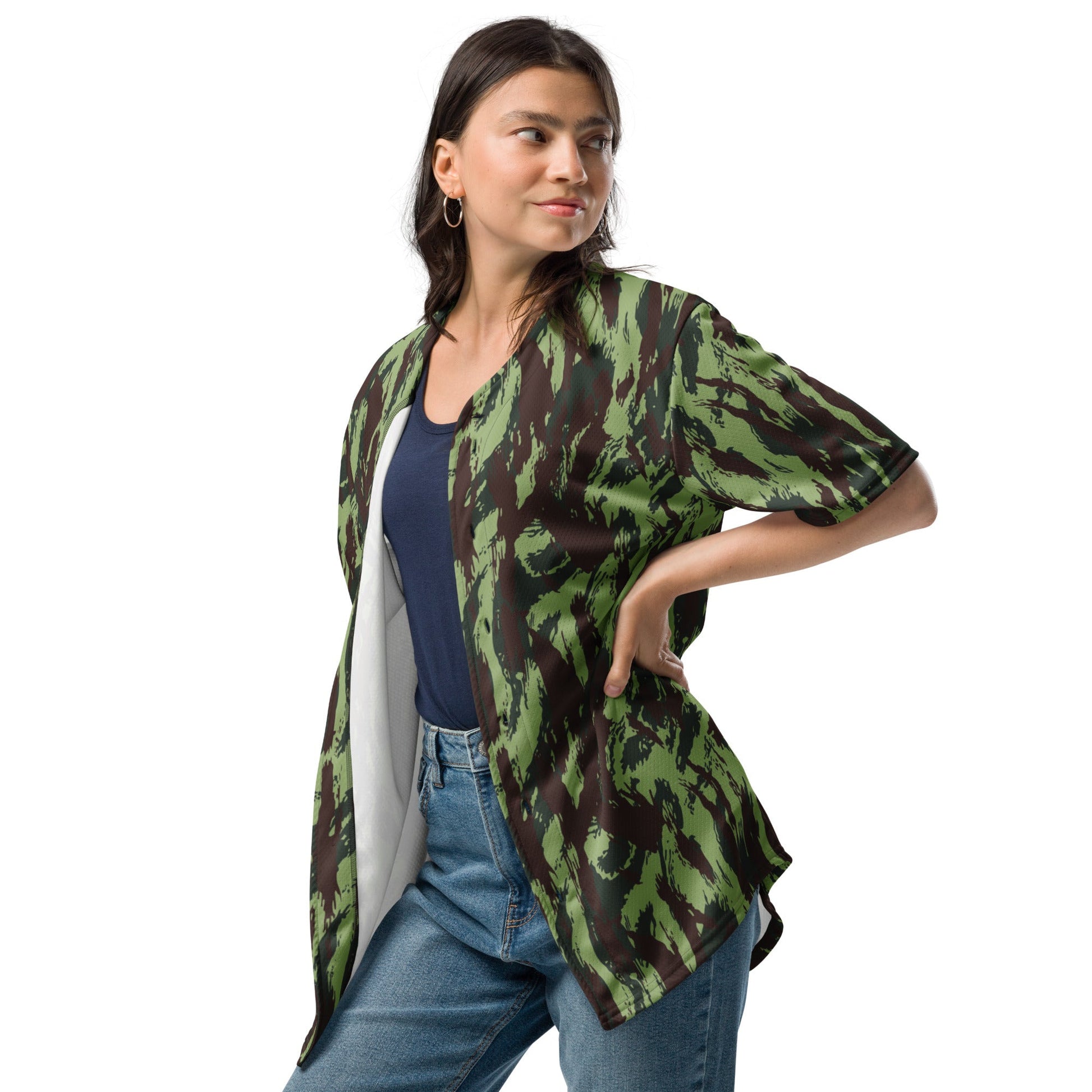 Portuguese Lizard Vertical CAMO baseball jersey - Baseball Jerseys