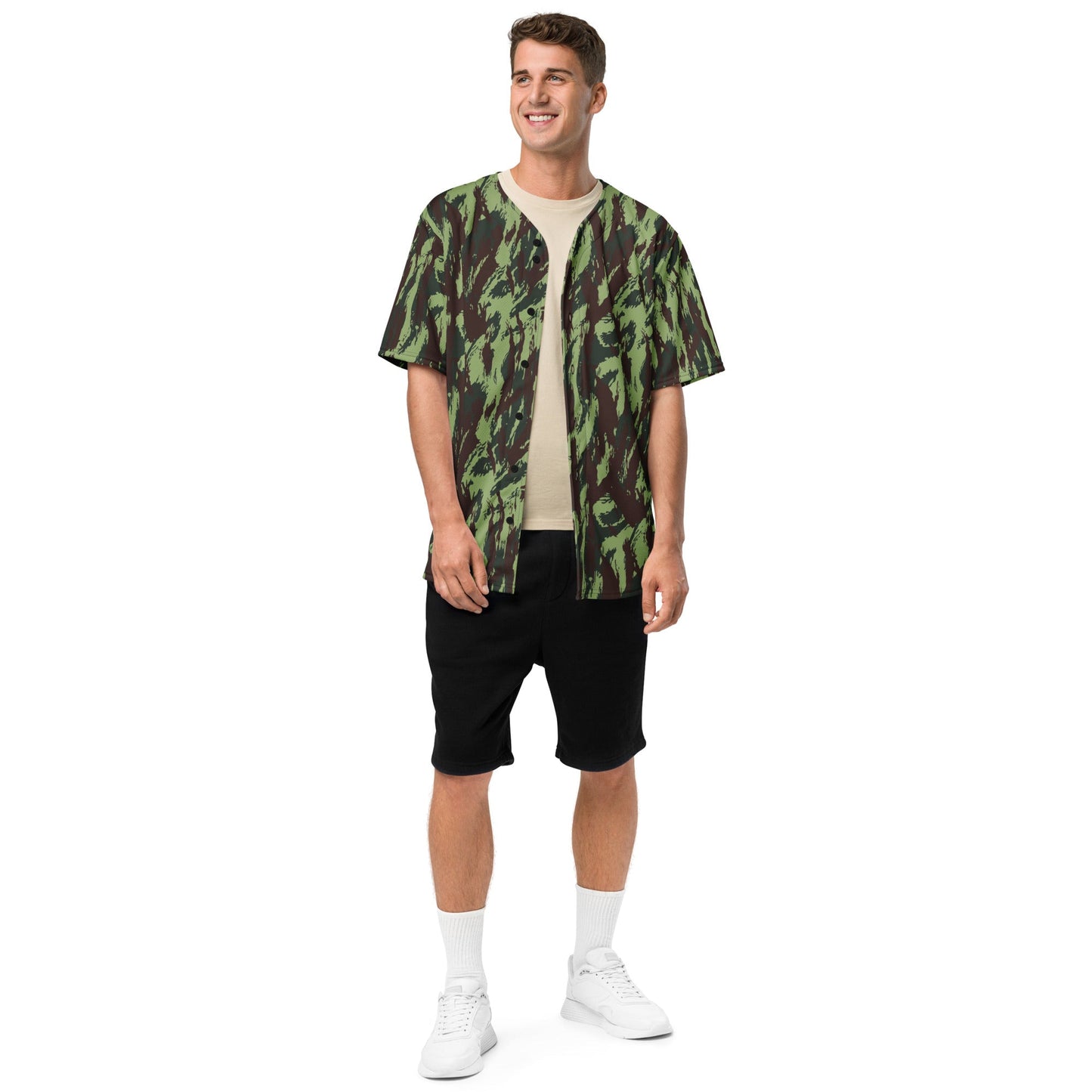 Portuguese Lizard Vertical CAMO baseball jersey - Baseball Jerseys